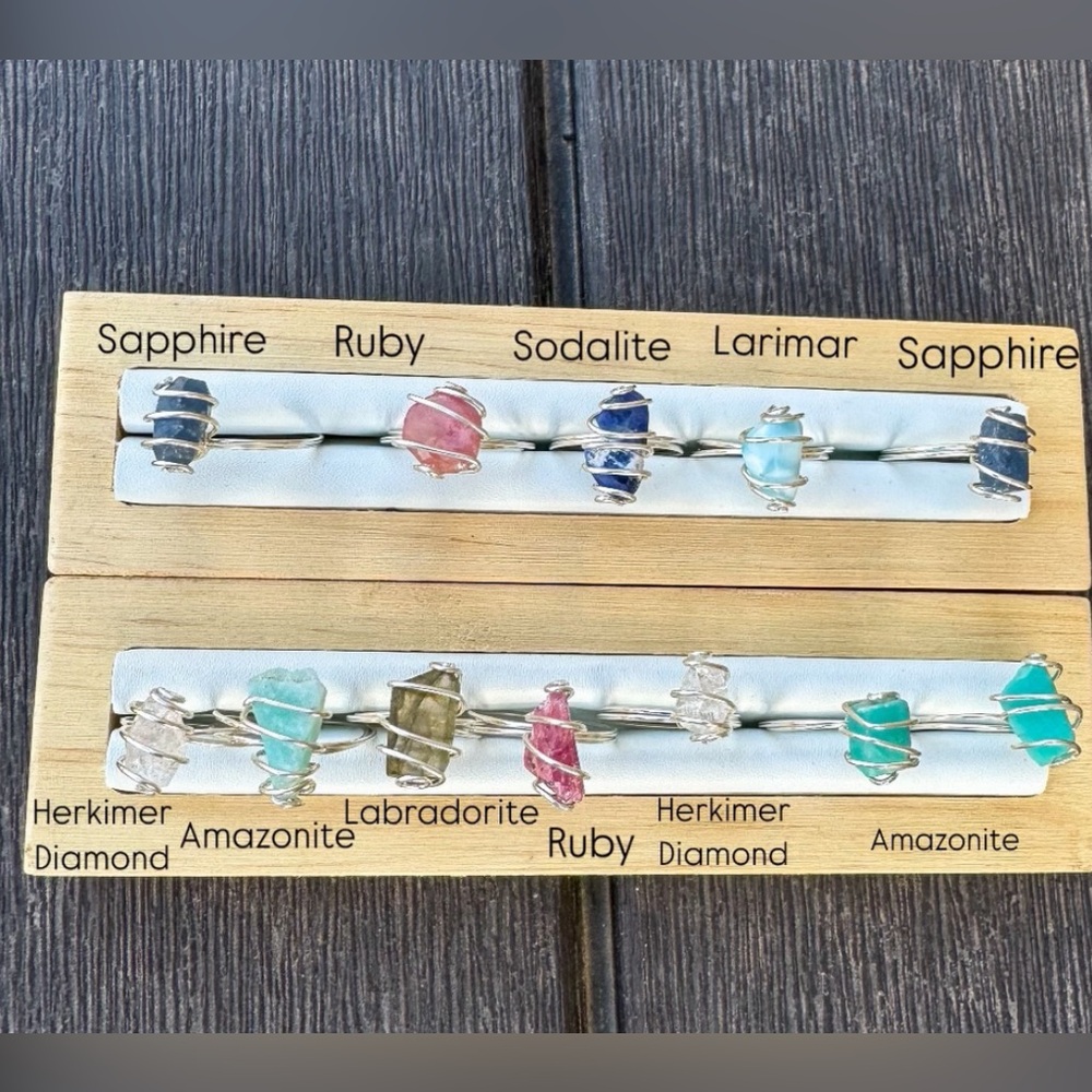 Wire Wrapped Sterling Silver Rings